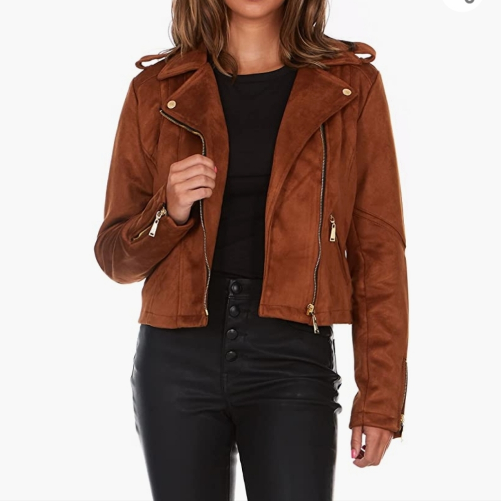 Jou Jou Brown Suede Jacket